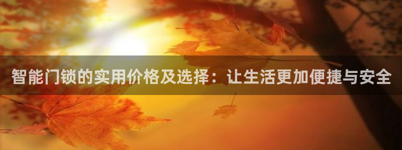 金年会体育金年会官网：智能门锁的实用价格及选择：让生活更加便