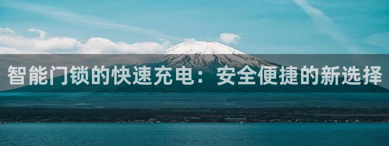 金年会平台：智能门锁的快速充电：安全便捷的新选择