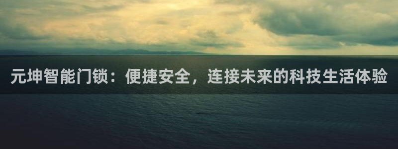 金年会菲律宾：元坤智能门锁：便捷安全，连接未来的科技生活体验