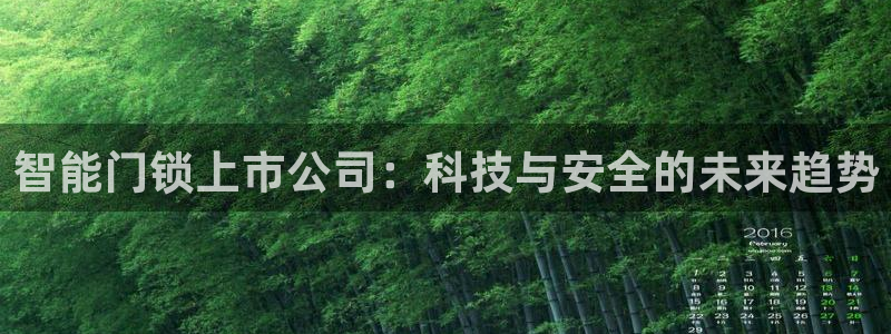 金年会平台游戏：智能门锁上市公司：科技与安全的未来趋势