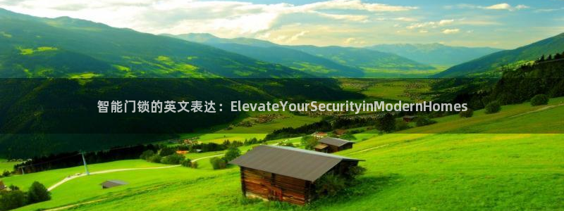 金年会娱乐下载：智能门锁的英文表达：ElevateYourS
