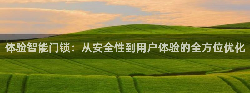 金年会赞助商：体验智能门锁：从安全性到用户体验的全方位优化