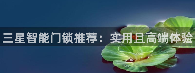 金年会娱乐和马竞：三星智能门锁推荐：实用且高端体验
