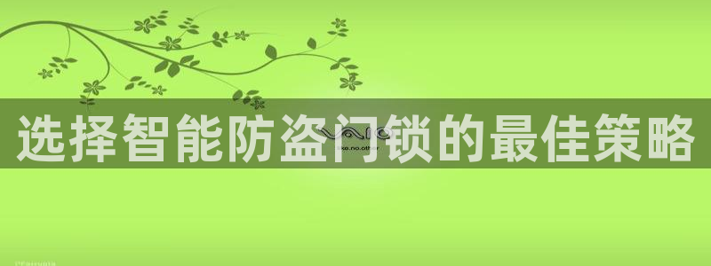 金年会平台登陆：选择智能防盗门锁的最佳策略