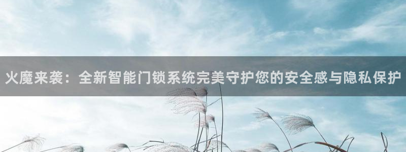 金年会平台是什么：火魔来袭：全新智能门锁系统完美守护您的安全