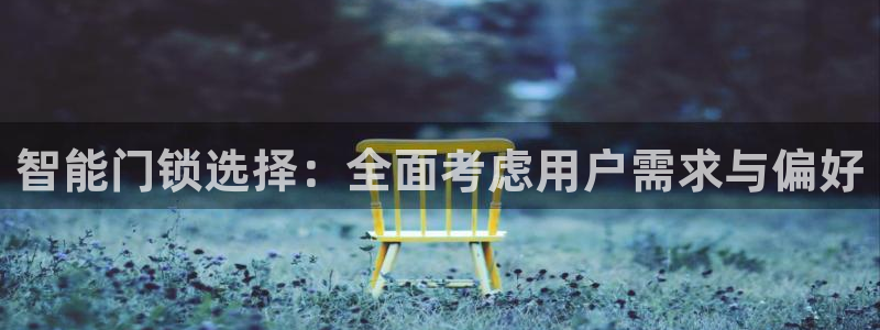 金年会娱乐app：智能门锁选择：全面考虑用户需求与偏好