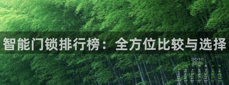 金年会app下载官网：智能门锁排行榜：全方位比较与选择