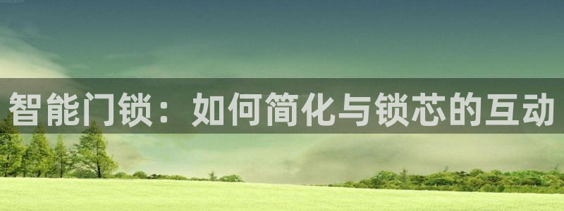 金年会金字招牌在线入口：智能门锁：如何简化与锁芯的互动